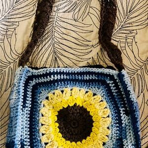 Handmade Crochet Sunflower Bag